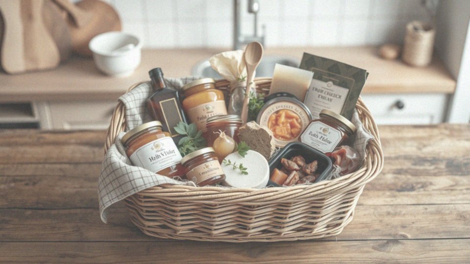 Jakie produkty spożywcze można umieścić w koszu prezentowym?