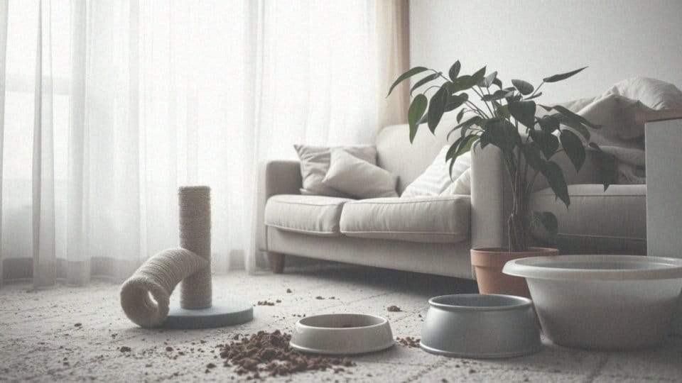 Jakie objawy stresu u kota zostawionego samego w domu?